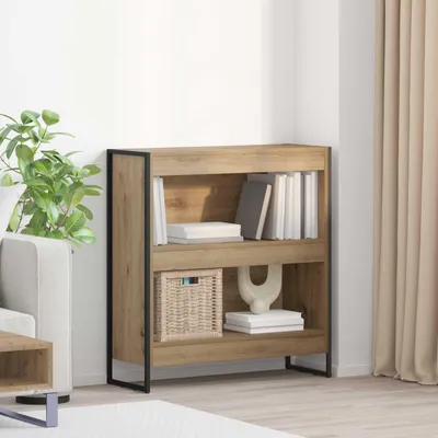 Immagine prodotto di Maison Exclusive - Libreria, 80 x 30 x 86,5 cm, realizzata in legno composito, artigianale, finitura noce