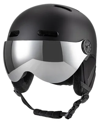 Produktbild von Skihelm mit verstellbarem Visier und Ohrenschützern für den Wintersport