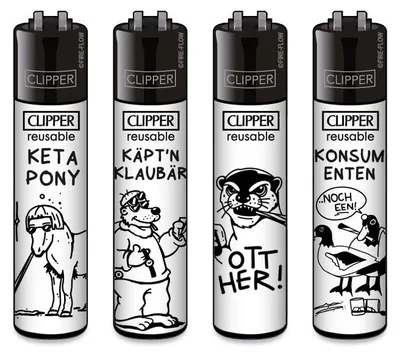 Produktbild von 4 Clipper Reibradfeuerzeuge FFX Junkie Tattoo #3