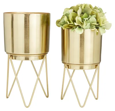 Immagine prodotto di Vaso decorativo in metallo moderno, adatto sia per interni che per esterni