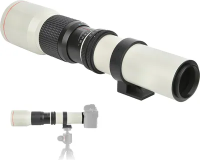 Productafbeelding van 500 mm teleobjectief met een vaste brandpuntsafstand, handmatige scherpstelling, geschikt voor Olympus OM-mount camera's, met een lichtsterkte van f/8-f/32