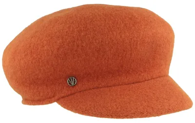Loevenich unifarbene Ballonmütze aus 100% Wolle in 0129-terracotta
