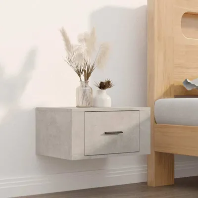 Produktbild von vidaXL Wand-Nachttisch Betongrau 50x36x25 cm