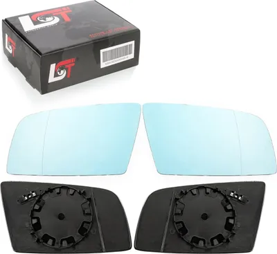 Produktbild von 2x Außenspiegel beheizbar asphärisch links rechts blau für BMW E60 E61 E63 E64