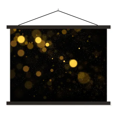 Produktbild von MuchoWow® Textilposter Gold - Abstrakt - Luxus - Schwarz 40x30 cm mit schwarzem Rahmen - Dekorationen