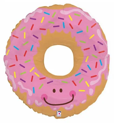Produktbild von Folienballon - Bunter lächelnder Donut 76cm, Grabo