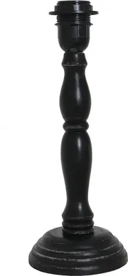 Produktbild von Lampenfuß BLACK schwarz antik verziert Farmhouse Landhausstil E27