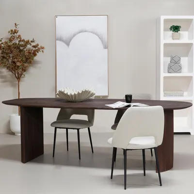 Produktbild von Esstisch Dunkelbraun - Mangoholz - 240cm - Esstisch Feline - Giga Meubel