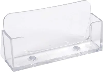 Produktbild von Exacompta 71058D Visitenkartenhalter Exacyrl aus robustem Acryl gefertigt aus einem Guss kristall ideal für Schreibtisch und Büro Verkaufsbüro Visitenkarte Ständer