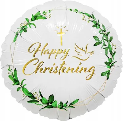 Produktbild von 18" Folienballon „Happy Christening“