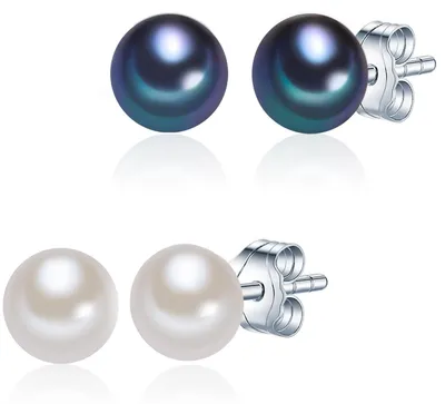 Produktbild von Valero Pearls Perlen-Ohrstecker Sterling Silber Süßwasser-Zuchtperle 60020047