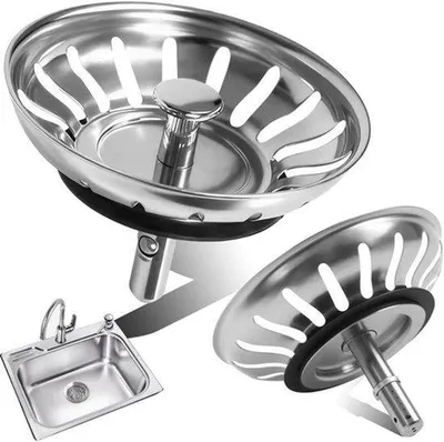 Zdjęcie produktu dla Filtr odpływowy ze stali nierdzewnej, 82 mm, do zlewu kuchennego