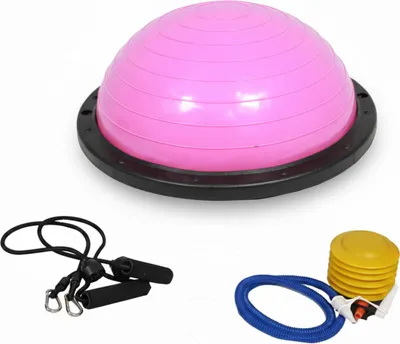 Produktbild von Balancetrainer Yoga Gymnastik Balance Half Ball pink Trainingsball Fitnessball ø 60cm