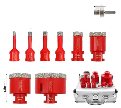 Produktbild von Kernbohrer Set, Diamantbau, kompatibel mit M14 Adapter, 9Teile Set, M14 Gewinde