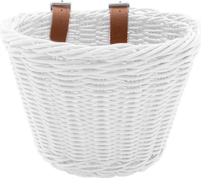 Zdjęcie produktu dla Tkany kosz do przechowywania, hulajnoga, pomoc w chodzeniu, dziecięcy kosz rowerowy, kosz na warzywa, kosz rattanowy, kosz samochodowy, biały
