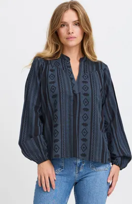 Produktbild von Pulz Jeans PZTIONA Damen Bluse 100% Baumwolle loose fit