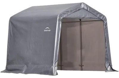Produktbild von ShelterLogic Folien Zeltgarage Gerätehaus Grau 240x240x240 cm
