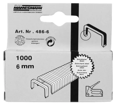 Produktbild von Ersatzklammern 486-06 6mm 1000 Stück Packung mit 300 Stück