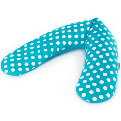 Produktbild von Theraline Stillkissen 'Das Original' Microperlen inkl. Bezug 190 cm, Farbe:103 Indie Dots petrol