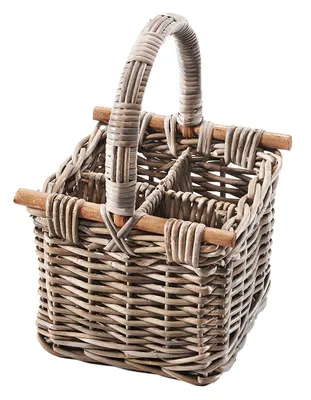 Produktbild von Lockardi Flaschenkorb Flaschenträger PULLO für 4 Flaschen aus Rattan