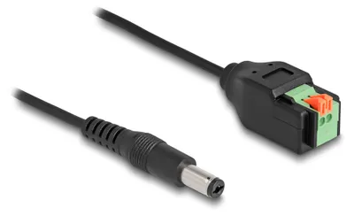 Produktbild von Delock - Netzteil - 2-polige Klemmleiste zu Gleichstromstecker 5,5 x 2,1 mm (M) - 15 cm - Schwarz