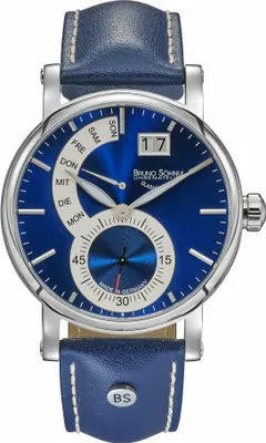 Immagine prodotto di Orologio da uomo Bruno Söhnle 17-13073-383 Pesaro II, pelle blu scuro con cuciture bianche