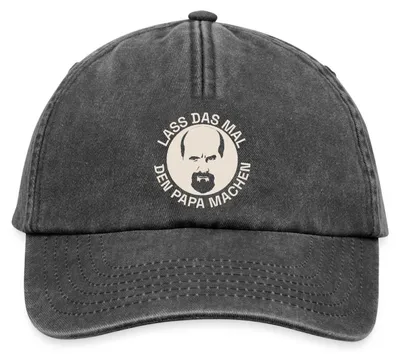 Produktbild von Spreadshirt Stromberg Lass Das Mal Den Papa Machen Vintage Cap, One size, Vintage Schwarz