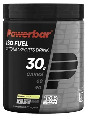 Produktbild von POWERBAR isotonischer Sports Drink Iso Fuel 30 Kohlenhydrate Black Line 608 g