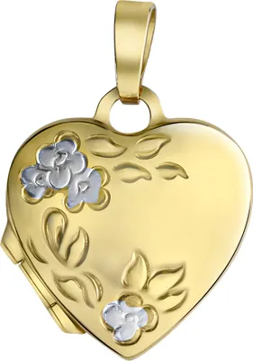 Produktbild von V Anhänger 375/- Gelbgold zweifarbig