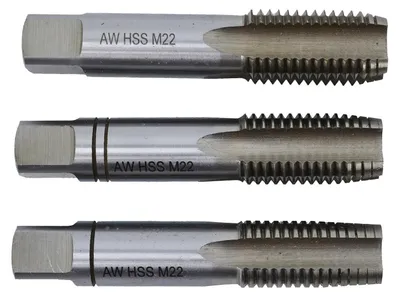 Gewindebohrersatz AWTOOLS M18x2,50 HSS M2 3-teilig BLACK LINE