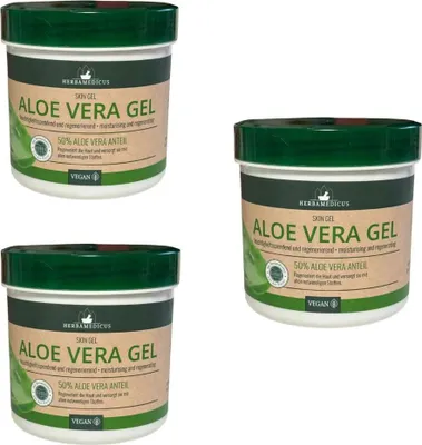 Produktbild von 3x250 ml Herbamedicus Aloe Vera Gel Hautcreme