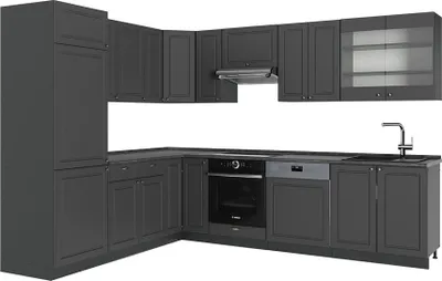 Produktbild von Eckküche Vicco Fame-Line Anthrazit-Gold Landhaus 287 x 60 cm , AP Anthrazit, Model 56775