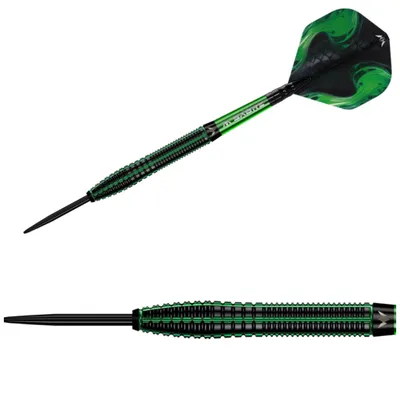 Produktbild von Mission | Venom | Steeldarts | 90% Tungsten | 23g | Black & Green Electro Plated | Dartpfeile Set