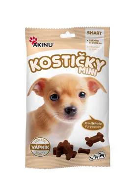 Obrázek produktu pro Akinu Vápníkové MINI kostičky pamlsek pro štěňata 12 x 60 g