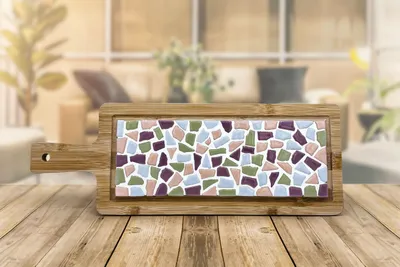 Produktbild von Little Creations DIY Mosaik Servierbrett Sand - Kreatives Bastelset