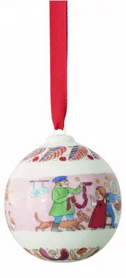 Obrázek produktu pro Vánoční ozdoba z porcelánu Hutschenreuther, rok 2026, "Vánoční hostina", 1 kus