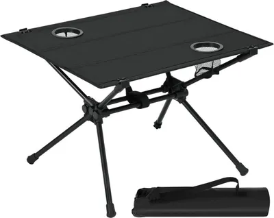 Produktbild von Famanu Camping-Tisch Tragbar und Klappbar - Strandtisch - Picknicktisch - Oxford-Stoff - 63cm x 43cm x 56cm