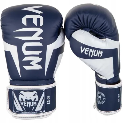 Produktbild von Venum Elite Boxing Glove Navy White Gewicht 14 oz