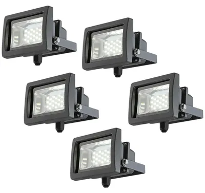 Produktbild von 5er Set LED Baustrahler, schwenkbar, IP65, B 11,5 cm