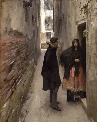 Produktbild von John Singer Sargent Kunstdruck Bild - Straße In Venedig, 1882 (50 x 40 cm)