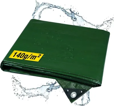 Produktbild von horizont Universal Abdeckplane | 8x10 m | 140 g/m² – wasserdicht, UV-stabilisiert, mit Ösen, für Außenbereich