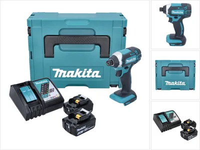 Produktbild von Makita DTD 152 RTJ Akku Schlagschrauber 18V 165Nm + 2x Akkus 5,0Ah + Schnellladegerät im Makpac 2