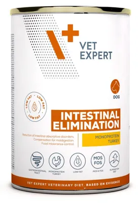 Zdjęcie produktu dla Mokra karma dla psa VetExpert Intestinal Elimination Low Fat Indyk 400g