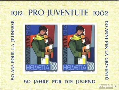 Produktbild von Briefmarken Schweiz 1962 Mi Block18 (kompl.Ausgabe) postfrisch Pro Juventute