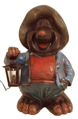 Produktbild von Design Maulwurf Lampe Figur Garten Statue Skulptur Figuren Skulpturen Statuen