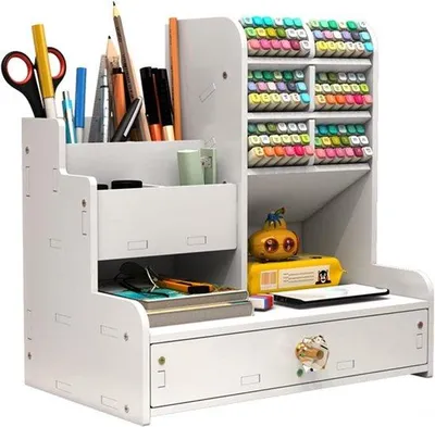 Produktbild von Famanu Aufbewahrungsbox Büro-Organizer für Zuhause, Büro und Schule - DIY Stifthalter
