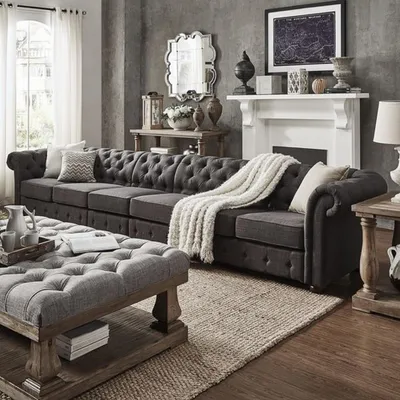 Produktbild von XXL Big Sofa Couch Chesterfield 480cm Polster Sofas 9 Sitzer Leder Textil  #265
