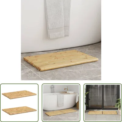 Produktbild von The Living Store Badematten 2 Stk. 50x35 cm Bambus