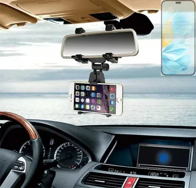 Produktbild von K-S-Trade Smartphone Halterung kompatibel mit Honor 200 Lite Rückspiegel Halterung schwarz Auto Halterung KFZ Halter