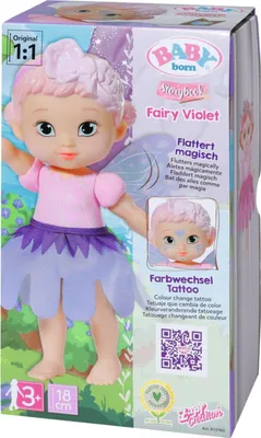 Obrázok produktu pre ZAPF Creation BABY born® Storybook Fairy Violet 18cm, bábika (s čarovnou paličkou, scénou, kulisami a obrázkovou knižkou) - ZAPF Creation 833780 - (Hračky / Hry)